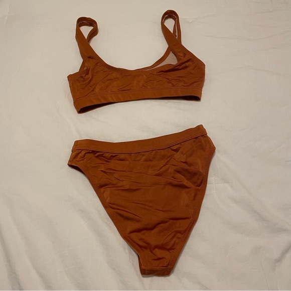 Fashion Nova Copper Colored High Waisted Bikini Size Medium - Picture 4 of 8